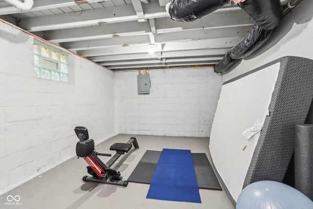 923 42nd St, Indianapolis, IN 46205 - exercise area featuring electric panel