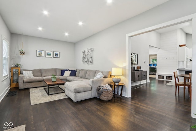 923 42nd St, Indianapolis, IN 46205 - living room featuring recessed lighting and wood finished floors