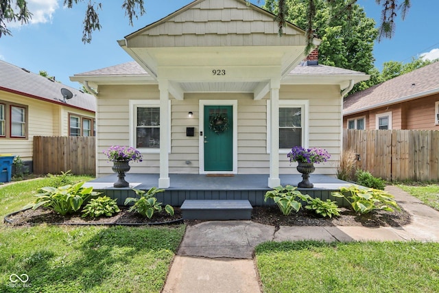 923 42nd St, Indianapolis, IN 46205 - view of front of property featuring roof with shingles and covered porch