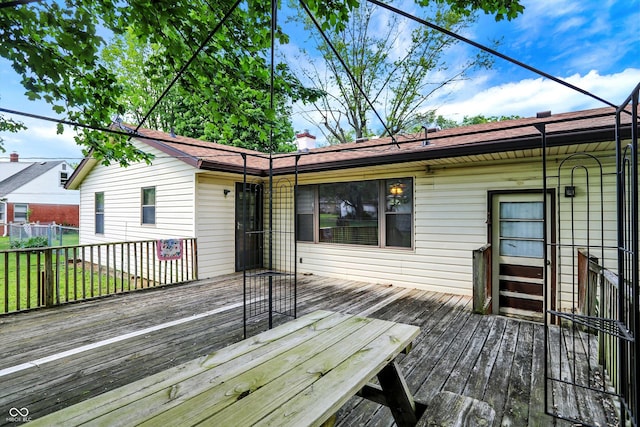 101 Heiny Rd, Indianapolis, IN 46217 - view of wooden deck