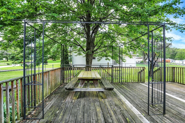101 Heiny Rd, Indianapolis, IN 46217 - deck with a yard and outdoor dining space