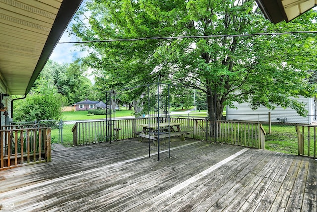 101 Heiny Rd, Indianapolis, IN 46217 - deck featuring view of scattered trees
