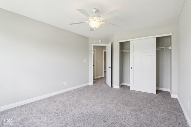 644 Ridge Gate Dr, Brownsburg, IN 46112 - unfurnished bedroom featuring carpet floors, a closet, and baseboards