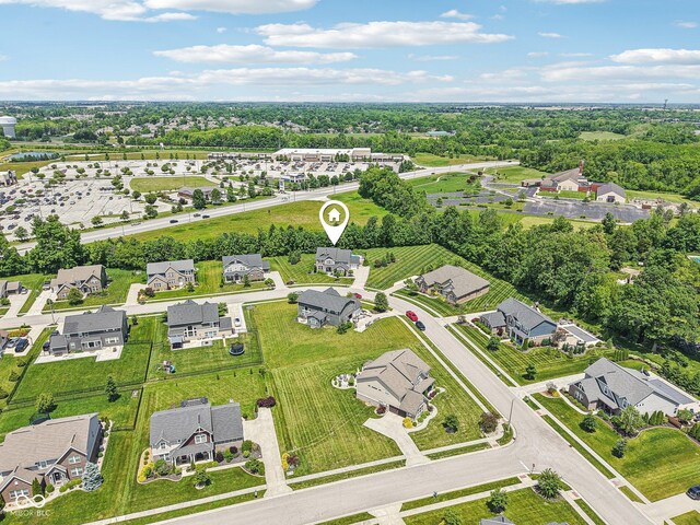 644 Ridge Gate Dr, Brownsburg, IN 46112 - aerial overview of property's location with nearby suburban area