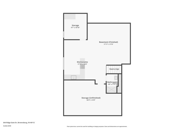 644 Ridge Gate Dr, Brownsburg, IN 46112 - floor plan / room layout