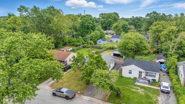 3615 N Dequincy St, Indianapolis, IN 46218 - view from above of property featuring a heavily wooded area