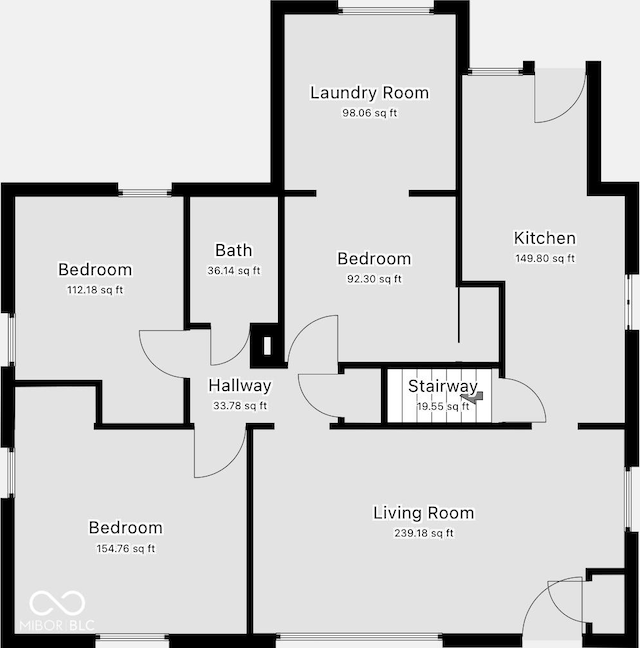 3615 N Dequincy St, Indianapolis, IN 46218 - room layout