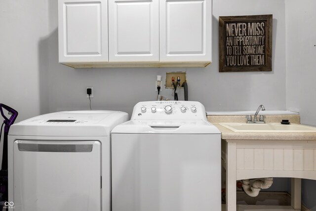 435 Cedar View Ln, Bedford, IN 47421 - laundry room with washer and dryer and cabinet space