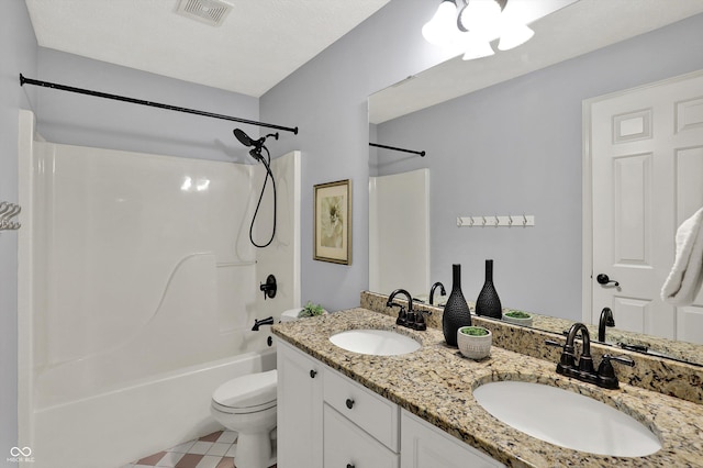 1410 Shadow Ct, Zionsville, IN 46077 - bathroom with tub / shower combination and double vanity