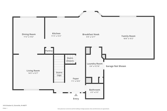 1410 Shadow Ct, Zionsville, IN 46077 - view of room layout