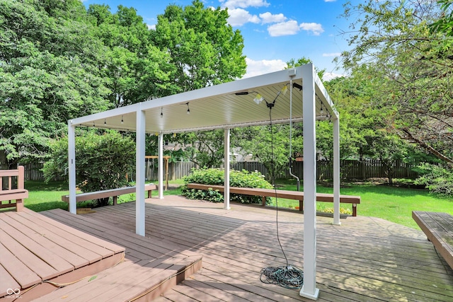 1410 Shadow Ct, Zionsville, IN 46077 - deck with a fenced backyard