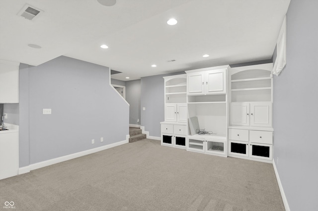 1410 Shadow Ct, Zionsville, IN 46077 - mudroom with carpet floors and recessed lighting