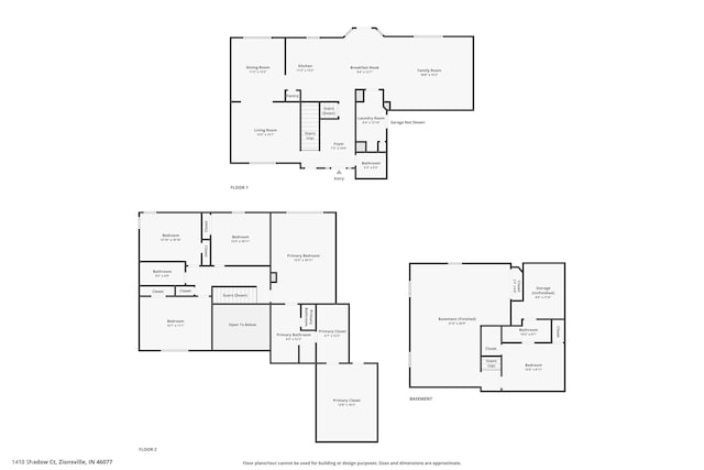 1410 Shadow Ct, Zionsville, IN 46077 - view of room layout
