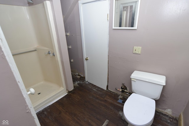 364 S Cole St, Indianapolis, IN 46241 - full bath with a stall shower, wood finished floors, and toilet