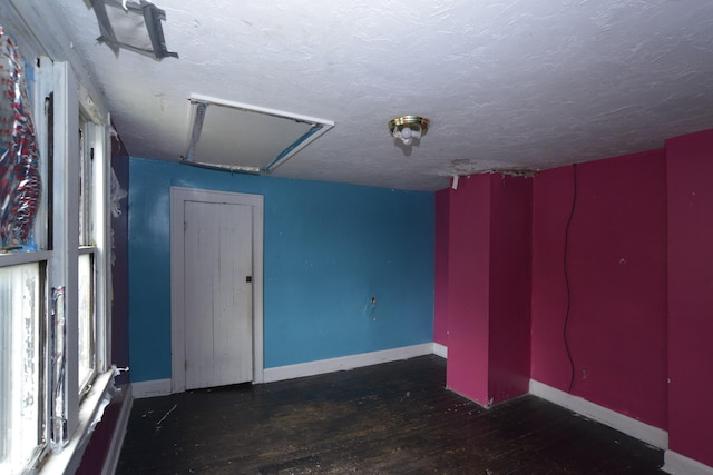 364 S Cole St, Indianapolis, IN 46241 - unfurnished room featuring wood finished floors, baseboards, and attic access