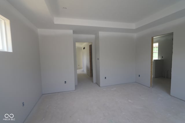 1813 Real St, Indianapolis, IN 46240 - unfurnished bedroom featuring a raised ceiling