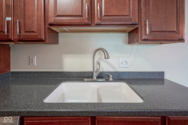 3965 N Meridian St Unit 3J, West, Indianapolis, IN 46208 - kitchen featuring a sink and dark countertops