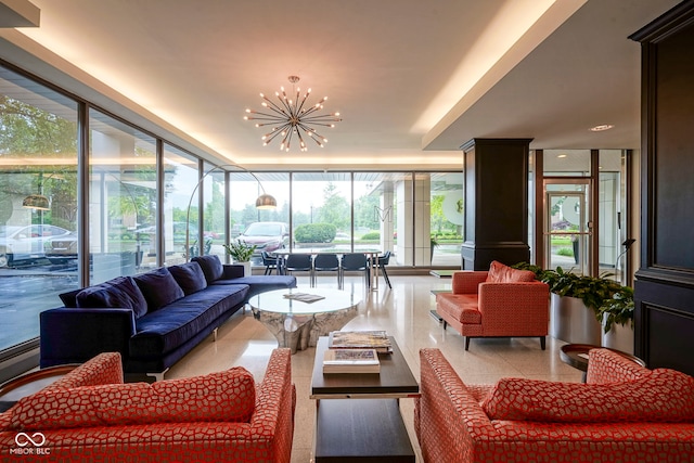 3965 N Meridian St Unit 3J, West, Indianapolis, IN 46208 - community lobby with floor to ceiling windows