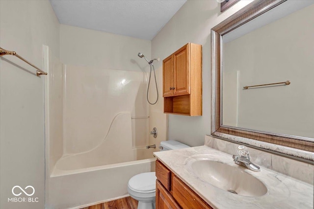 8908 Sunningdale Blvd, Indianapolis, IN 46234 - bathroom featuring vanity, shower / washtub combination, and wood finished floors