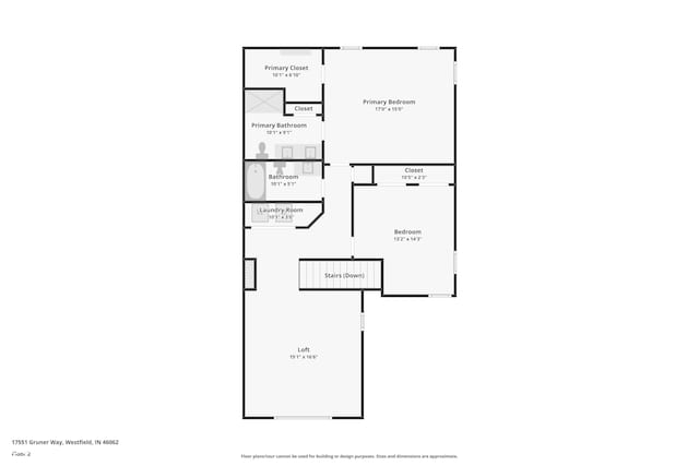 17551 Gruner Way, Westfield, IN 46062 - property floor plan
