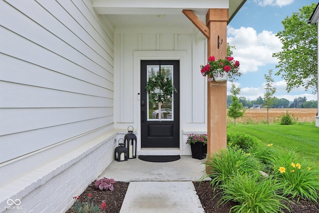 17551 Gruner Way, Westfield, IN 46062 - entrance to property featuring board and batten siding and a lawn