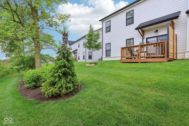 17551 Gruner Way, Westfield, IN 46062 - back of house featuring a deck and a yard
