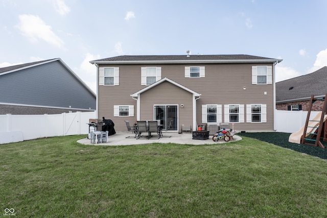 1661 Devonshire Ave, Avon, IN 46123 - back of property with a patio and a playground