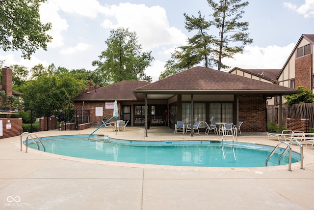 2263 Rome Dr, Indianapolis, IN 46228 - community pool featuring a patio