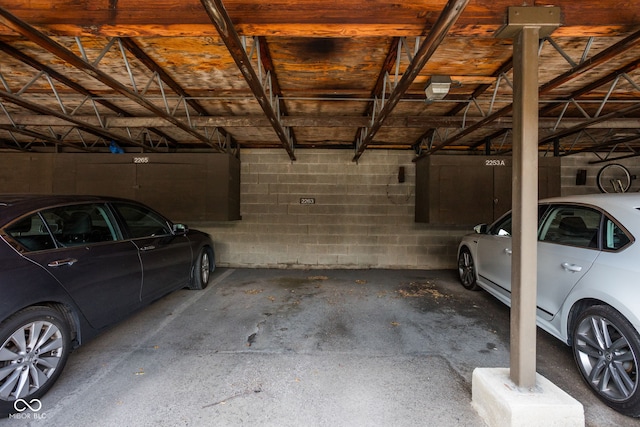 2263 Rome Dr, Indianapolis, IN 46228 - garage with concrete block wall