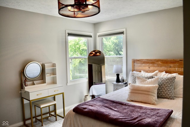 6862 Riverside Way, Fishers, IN 46038 - bedroom featuring baseboards and a textured ceiling