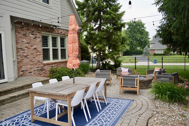 6862 Riverside Way, Fishers, IN 46038 - view of patio with outdoor lounge area and outdoor dining space