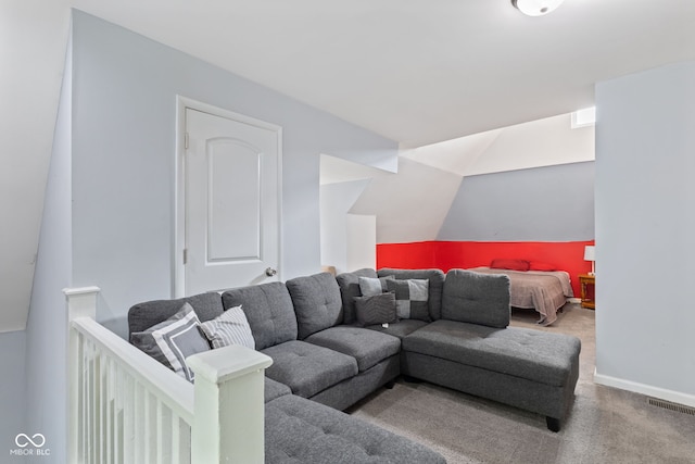 938 N Tuxedo St, Indianapolis, IN 46201 - living area with carpet floors and lofted ceiling