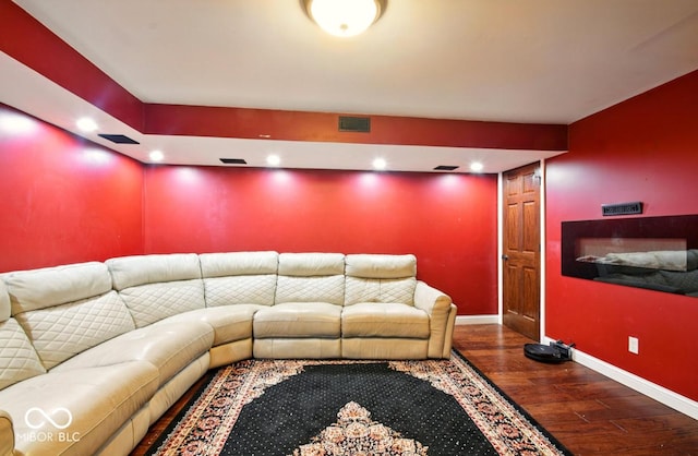 6396 Granny Smith Ln, Avon, IN 46123 - living area with baseboards, wood finished floors, and recessed lighting