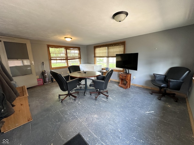 12967 N County Road 825 E, Roachdale, IN 46172 - dining space with baseboards and an office area