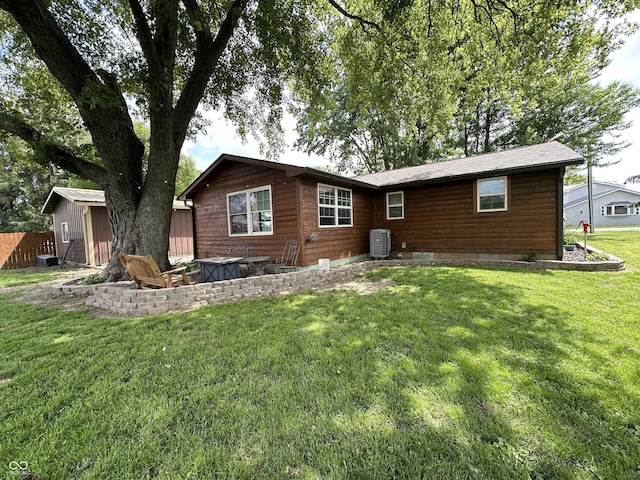 12967 N County Road 825 E, Roachdale, IN 46172 - rear view of property with central air condition unit