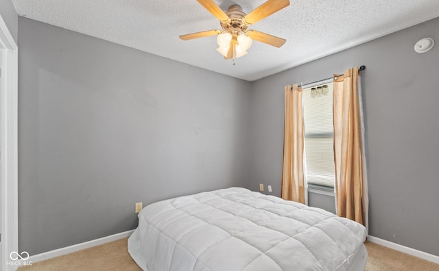 2210 Bridlewood Dr, Franklin, IN 46131 - bedroom featuring light carpet, a ceiling fan, and a textured ceiling