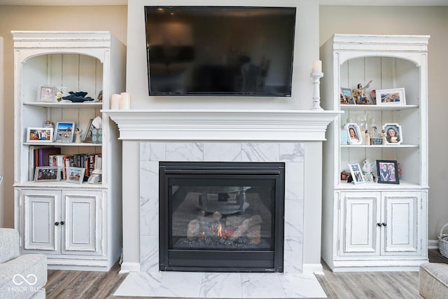 7184 Lillian Pl, Cumberland, IN 46229 - detailed view of a fireplace and wood finished floors