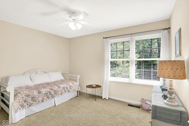 10965 Fairway Ridge Ln, Fishers, IN 46037 - bedroom featuring baseboards, carpet floors, and a ceiling fan