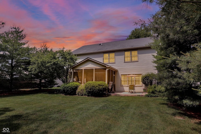 10965 Fairway Ridge Ln, Fishers, IN 46037 - view of front facade featuring a lawn and a patio area