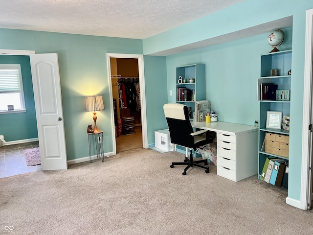 1518 Valdarno Dr, Greenwood, IN 46143 - office space featuring carpet flooring, a textured ceiling, and baseboards