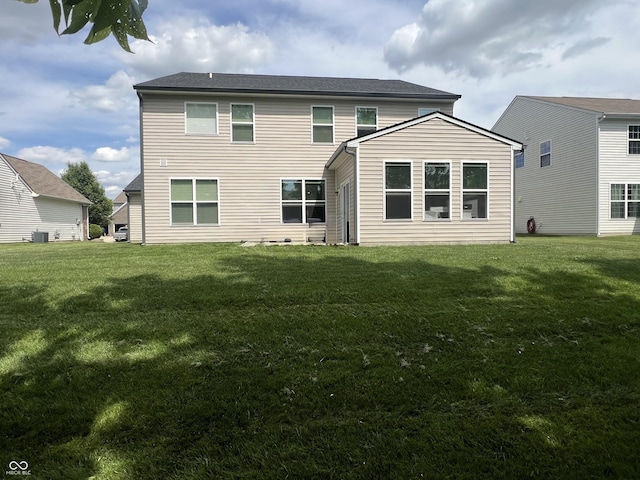 1518 Valdarno Dr, Greenwood, IN 46143 - back of property with a yard and central AC