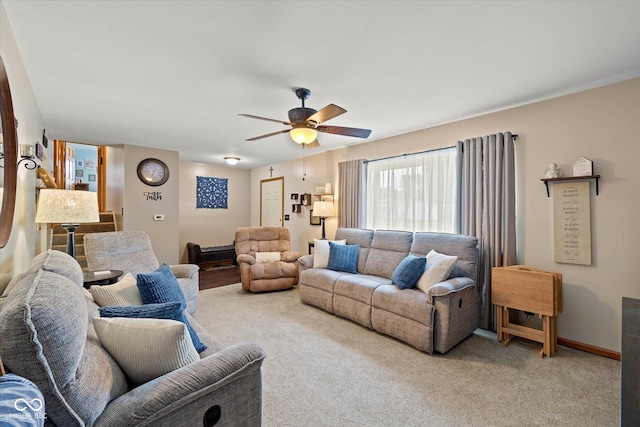 580 Northgate Dr, Greenwood, IN 46143 - living area with a ceiling fan