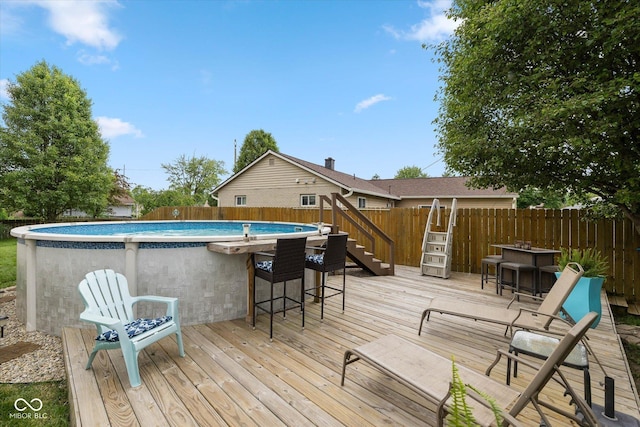 580 Northgate Dr, Greenwood, IN 46143 - wooden deck with stairway