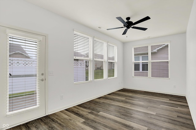 5125 Lilium Dr, Plainfield, IN 46168 - spare room featuring wood finished floors and ceiling fan