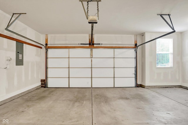5125 Lilium Dr, Plainfield, IN 46168 - garage featuring electric panel and a garage door opener