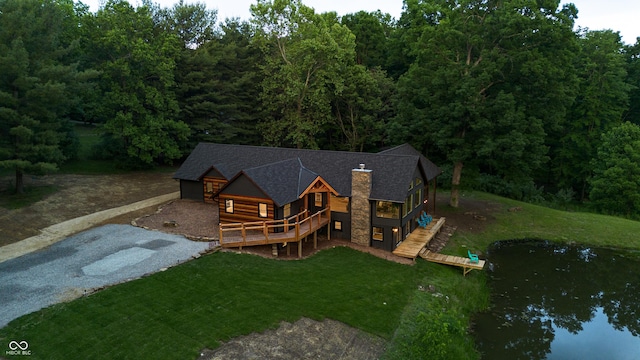 3463 Plum Creek Rd, Nashville, IN 47448 - aerial view of property and surrounding area featuring a heavily wooded area