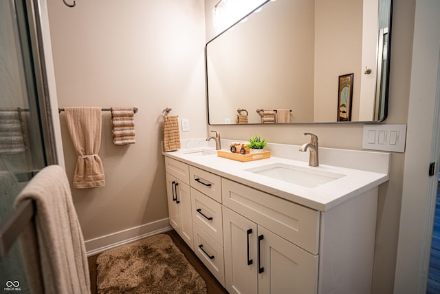 3463 Plum Creek Rd, Nashville, IN 47448 - bathroom with baseboards and double vanity