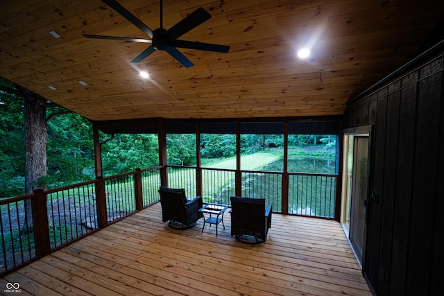 3463 Plum Creek Rd, Nashville, IN 47448 - unfurnished sunroom with vaulted ceiling