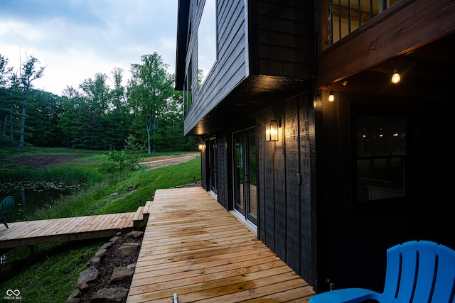 3463 Plum Creek Rd, Nashville, IN 47448 - view of wooden terrace