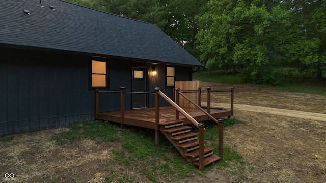 3463 Plum Creek Rd, Nashville, IN 47448 - view of front of house featuring roof with shingles